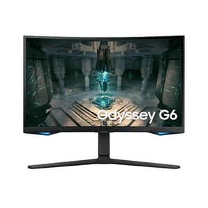Samsung odyssey g6 s27bg650 27 led va quad hd 16:9 curvo 240hz 1ms freesync premium pro piattaforma smart tv e gaming hub hdmi displayport hub usb altoparlanti incorporati nero