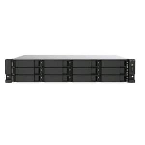 Qnap ts-1273au-rp-8g nas chassis rack 2u amd ryzen embedded v1500b 2.2ghz ram 8gb-12bay hdd/ssd 2.5/3.5-2xrj-45 black