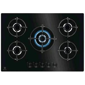 Electrolux serie 600 egg75372k piano cottura a gas 5 fuochi 75 cm vetro nero