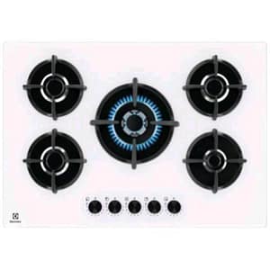 Electrolux egg75372w piano cottura a gas 5 fuochi 75 cm piano in vetro bianco