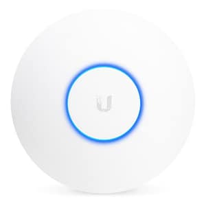 Ubiquiti unifi uap-ac-hd access point ac high density indoor-outdoor wi-fi dual band 2.4/5ghz 1733 mbit/s poe installabile a parete o siffitto bianco