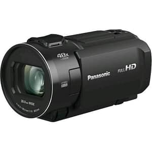 Panasonic hc-v900e-k videocamera compatta full-hd, grandangolo 25 mm, zoom ottico 24x, nero