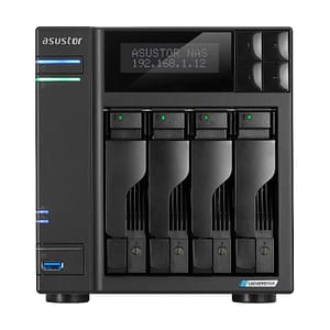 Asustor lockerstor 4 gen2 as6704t nas 4 bay intel celeron 4gb ram nero