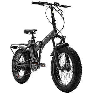 Sharp basel (bk-fm02e-b) foldable fat e-bike (black) – bicicletta elettrica – ruote 20×4 – motore 250w 36v – batteria 36v 13ah certificata – telaio in alluminio – autonomia fino ad 50km – forcella ammortizzata