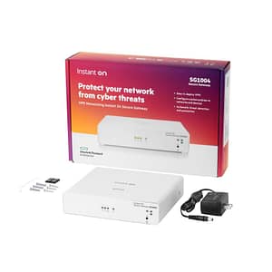 Aruba security gateway s0g33a hpe networking instant on sg1004 4-port 10/100/1000 ghz alim esterno fino:07/08