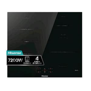 Hisense hi621fm piano a induzione 60cm 4 zone connect zone piano in vetro temperato funzione boost e funzione bridge nero