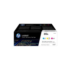 Hp cartuccia toner ciano tri-pack 312a