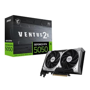 Msi geforce rtx 5050 ventus 2x oc 8gb gddr6 dlss4 1*hdmi/3*displayport pci ex 5.0 16x
