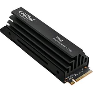 Crucial t700 ssd 1tb m.2 2280 nvme crittografato pci express 5.0 tcg opal encryption 2.01 con dissipatore integrato nero
