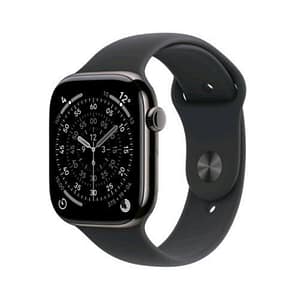 Apple watch series 11 gps + cellular 5g 46mm cassa titanio ardesia con sport band nero – m/l