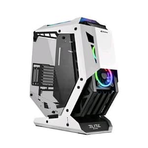 Sharkoon elite shark ca700 case tower atx micro-atx mini-itx 2x usb 3.1 1xusb-c pannello vetro temperato 5ventole argb argb controllerboanco nero