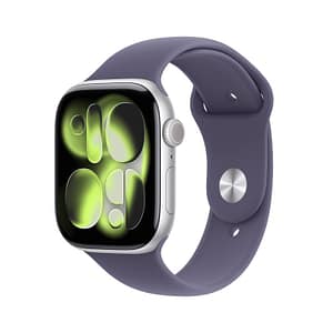 Aw s11 gps+cellular 46mm silver aluminium case with purple fog sport band – s/m
