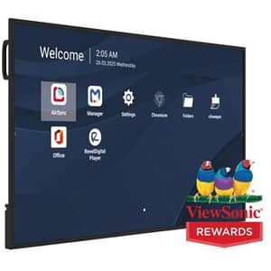 Viewsonic mon 86ds uhd mm dvi hdmi vesa 4k 500nit 8gb 32gb andr 14 24/7 pd65w