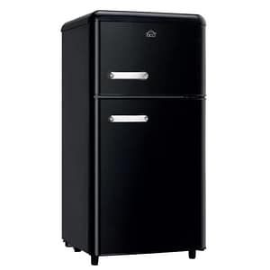 Dcg frigo doppia porta linea retro` 110lt e nero mf110bcdp