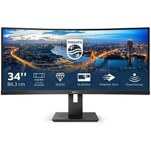 Philips monitor curvo 34 led va 21:9 3440×1440 5ms 300 cdm, dp/hdmi, altezza, multimediale