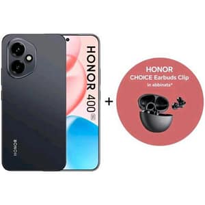 Honor 400 5g dual sim 6.55 octa core 512gb ram 8gb 5g italia black + auricolari bluetooth honor choice earbuds clip