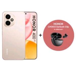 Honor 400 5g dual sim 6.55 octa core 512gb ram 8gb 5g italia desert gold + auricolari bluetooth honor choice earbuds clip