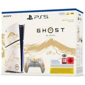Ps5 console 1tb ghost of yotei gold limited edition white slim ita