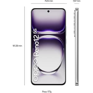 Oppo reno 12 5g astro silver 12/256gb dual sim – (garanzia italia – tim)