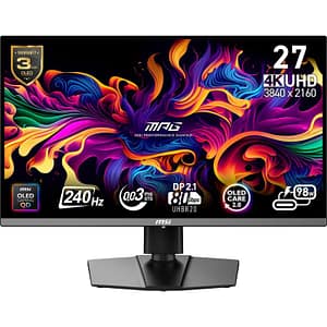 Msi mpg 272urxde qd-oled monitor pc 67,3 cm (26.5) 3840 x 2160 pixel 4k ultra hd nero