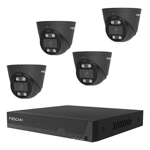 Foscam fn9108e-t4-2t black kit di videosorveglianza cablato 8 canali