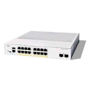 Cisco catalyst 1300-16fp-2g switch gestito l3 – 16 x 10/100/1000 (poe+) + 2 x gigabit ethernet sfp – poe+ (240 w) montabile su rack bianco