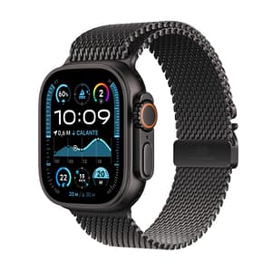 Apple watch ultra 2 gps + cellular 49mm cassa titanio nero con titanio nero milanese loop – s