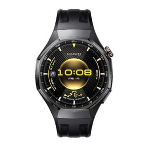 Huawei watch gt6 pro, cassa 46mm in titanio e cinturino nero. compatibile con ios e android. fino a 21 giorni di autonomia.