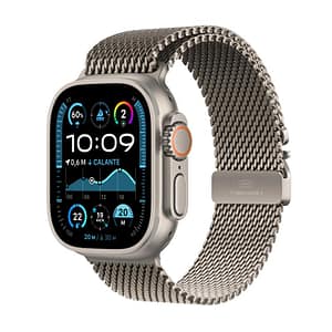 Apple watch ultra 2 gps + cellular 49mm cassa in titanio con titanio naturale milanese loop – s