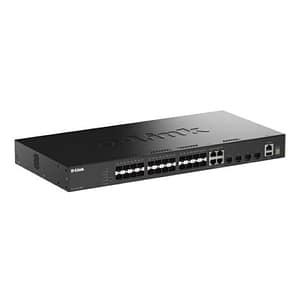 D-link switch 28-port gigabit sfp stackable smart managed switch with 4 x combo and 4 x 10g sfp+ por