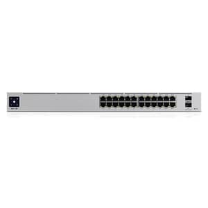Ubiquiti unifi pro 24-port poe gestito l2/l3 gigabit ethernet (10/100/1000) supporto power over ethernet (poe) 1u argento