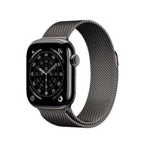 Apple watch series 11 gps + cellular 42mm slate titanium gehäuse mit slate milanese loop