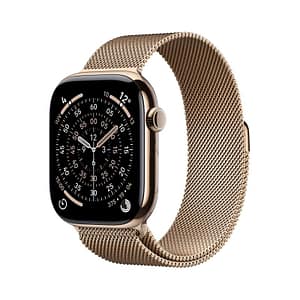Apple watch series 11 gps + cellular 46mm gold titanium gehäuse mit gold milanese loop – m/l
