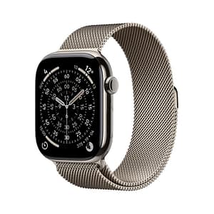 Apple watch series 11 gps + cellular 46mm natural titanium gehäuse mit natural milanese loop – m/l