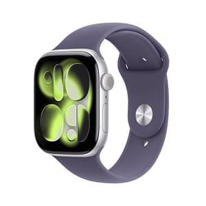 Apple watch series 11 gps 46mm silver aluminium gehäuse mit sport band (purple fog) – m/l