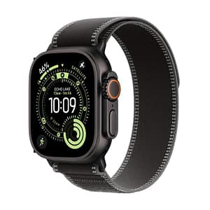 Apple watch ultra 3 gps + cellular 49mm black titanium case with black/charcoal trail loop – s/m