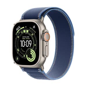 Apple watch ultra 3 gps + cellular 49mm natural titanium case with blue/bright blue trail loop – m/l