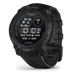 Garmin instinct® 3 solar tactical edition 45mm schwarz mit silikon-wechselarmband 22 mm schwarz