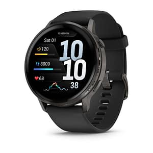 Garmin venu® 4 – 45 mm schwarz/schiefergrau mit schnellwechsel-silikon-armband 22 mm