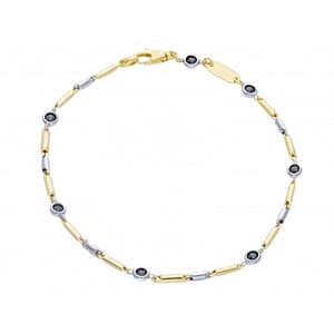 Bracciale Uomo Oro Giallo Bianco GL-SON244778