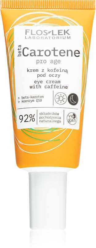 FlosLek Laboratorium Beta Carotene crema occhi contro gonfiori e rughe con caffeina 30 ml