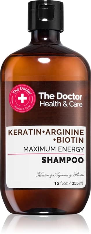 The Doctor Keratin + Arginine + Biotin Maximum Energy shampoo alla keratina per capelli più forti e luminosi 355 ml