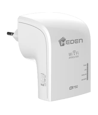 HEDEN AC750 ripetitore Wifi dual band 2.4Ghz / 5GHz 2 porte RJ45 bianco - nuovo