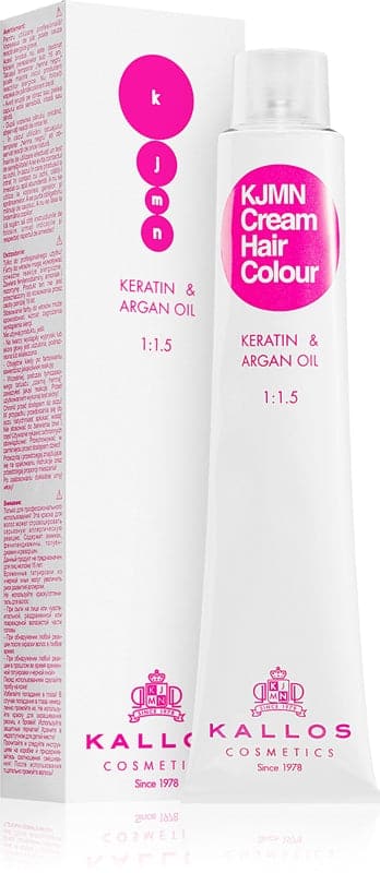 Kallos KJMN Professional Crema tinta per capelli con cheratina e olio di argan colore 9.0 Very Light Blond 100 ml