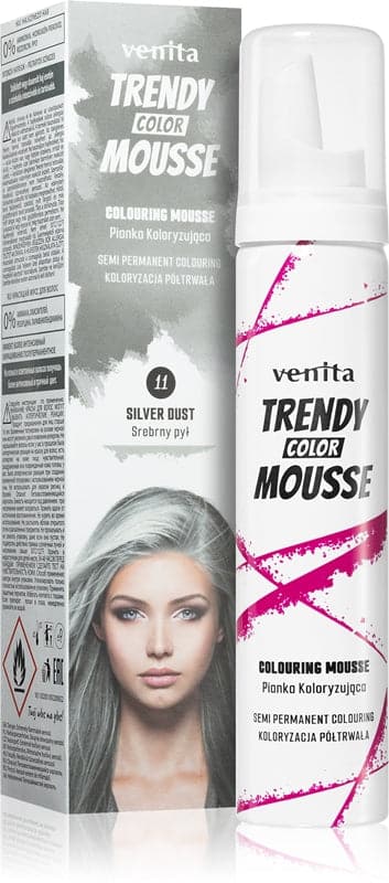 Venita Trendy Color Mousse schiuma colorante senza ammoniaca colore No. 11 – Silver Dust 75 ml