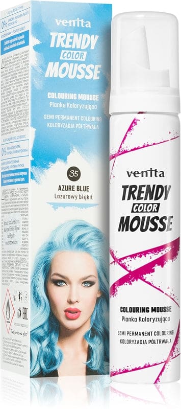 Venita Trendy Color Mousse schiuma colorante senza ammoniaca colore odstín No. 35 – Azure Blue 75 ml
