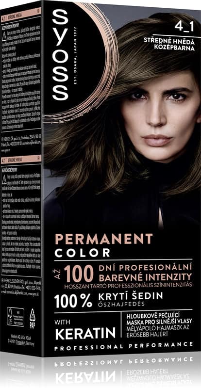 Syoss Permanent Color tinta permanente per capelli colore 4_1 Medio castano