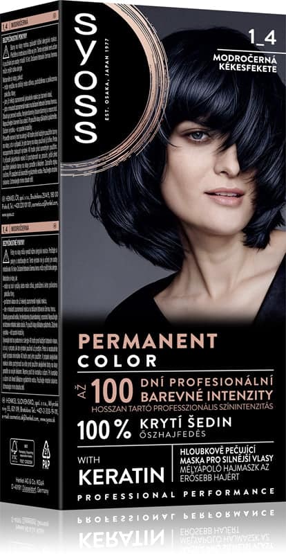 Syoss Permanent Color tinta permanente per capelli colore 1_4 Blue nero