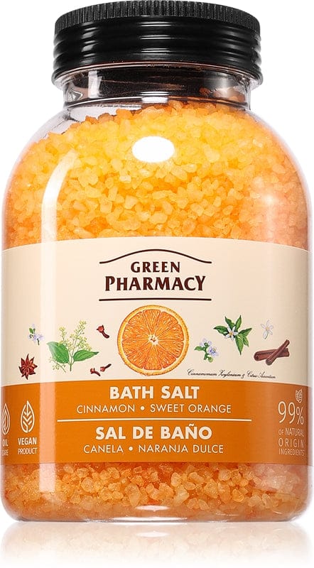Green Pharmacy Cinnamon & Sweet orange sale da bagno rilassante 1000 g