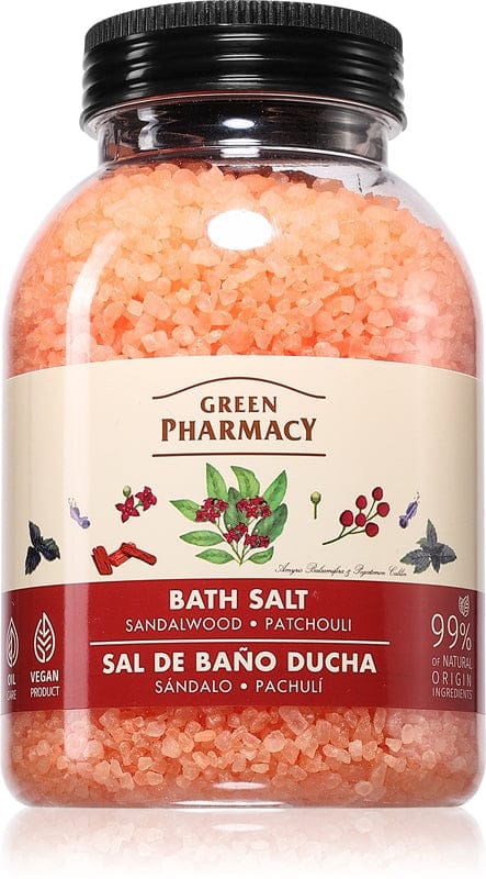 Green Pharmacy Sandalwood & Patchouli sale da bagno rilassante 1000 g